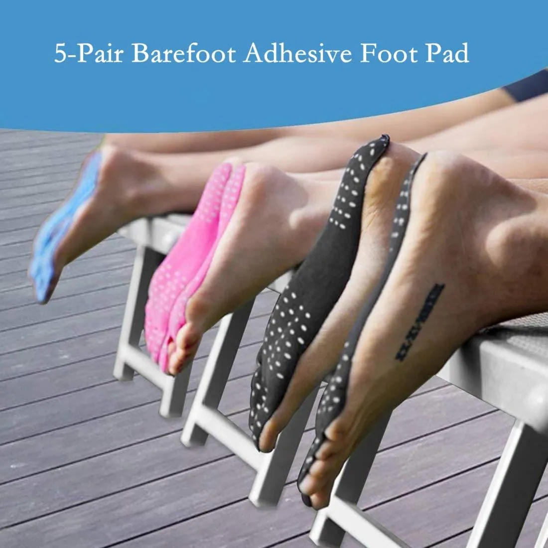 2 Pairs of Beach Stick-On Waterproof Soles