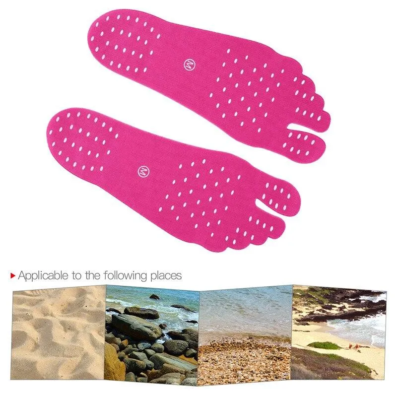 2 Pairs of Beach Stick-On Waterproof Soles