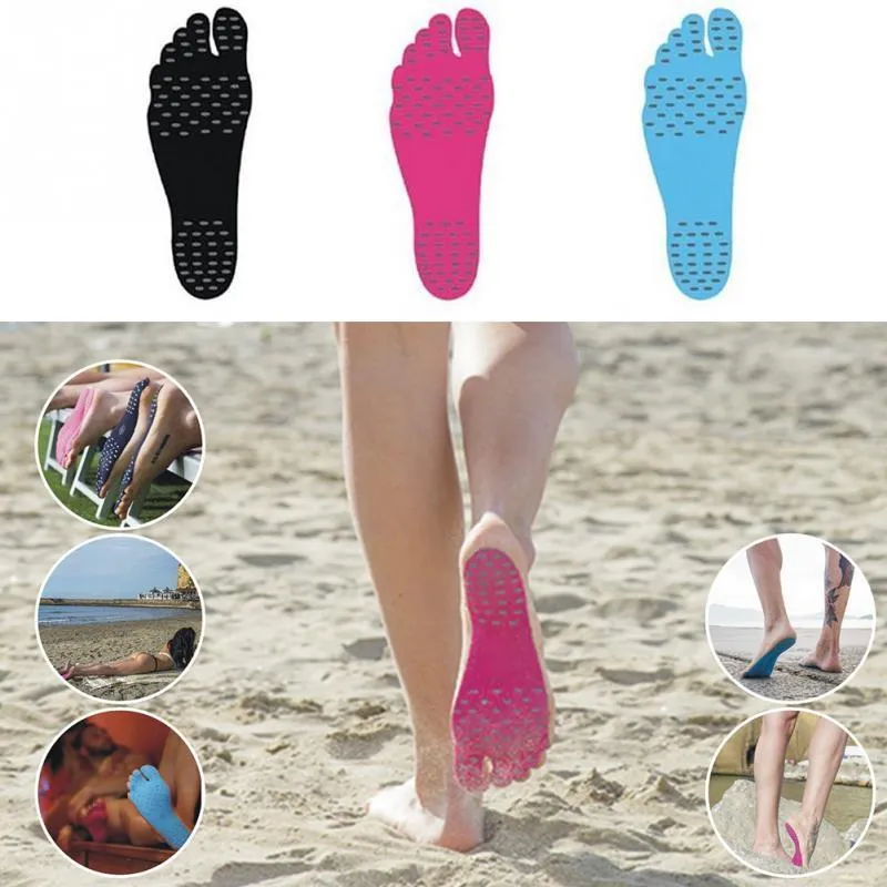 2 Pairs of Beach Stick-On Waterproof Soles