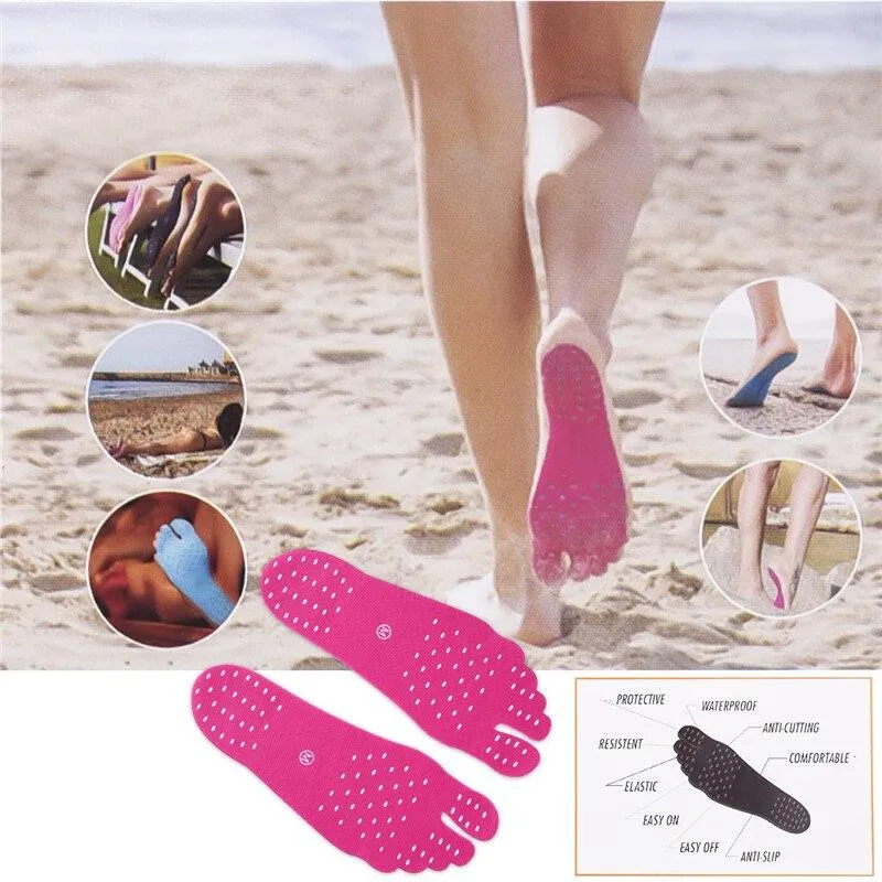 2 Pairs of Beach Stick-On Waterproof Soles