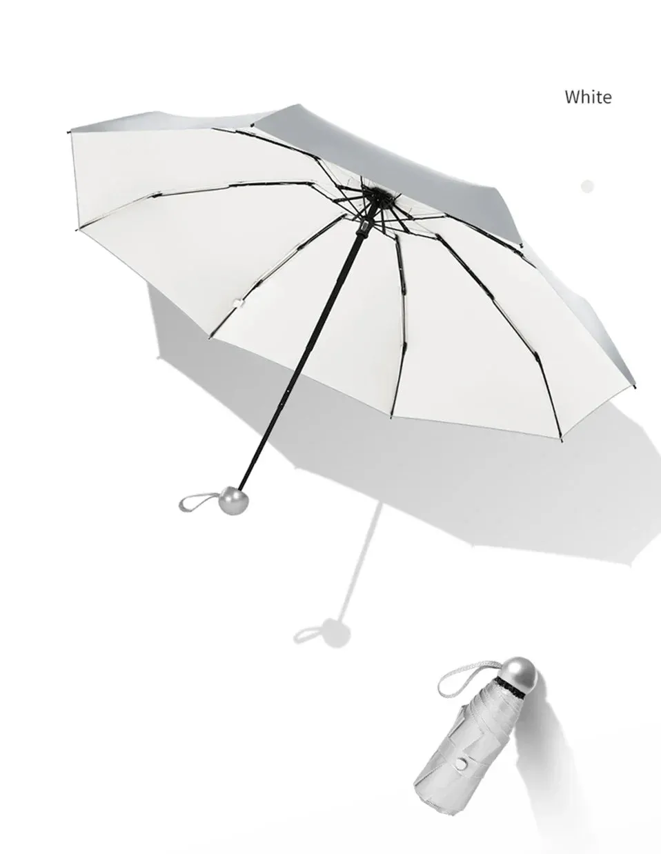 8 Ribs Pocket Mini Umbrella –  Rain & Windproof, Light Folding Portable