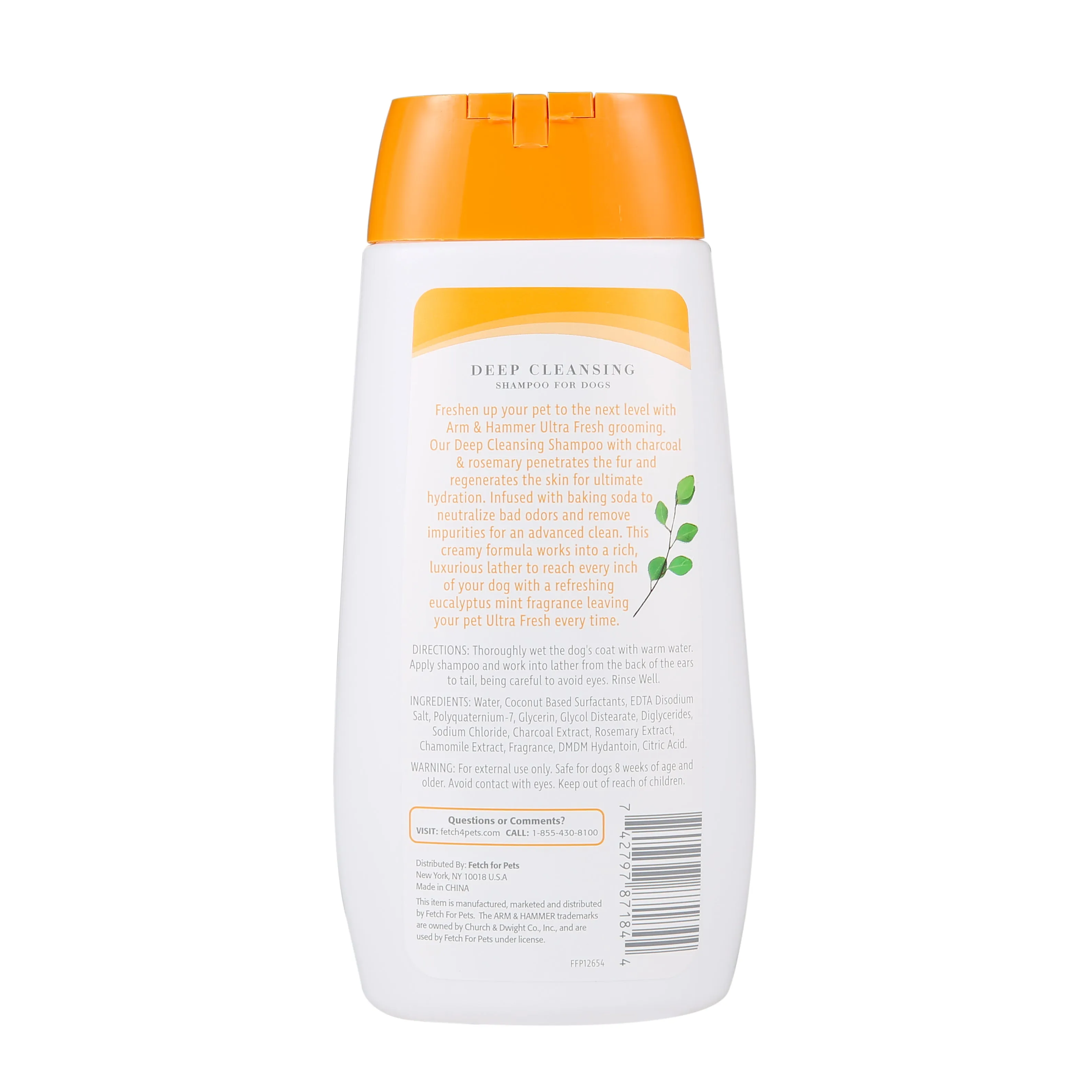 Arm and Hammer Ultra Fresh Deep Cleansing Shampoo with Charcoal & Rosemary