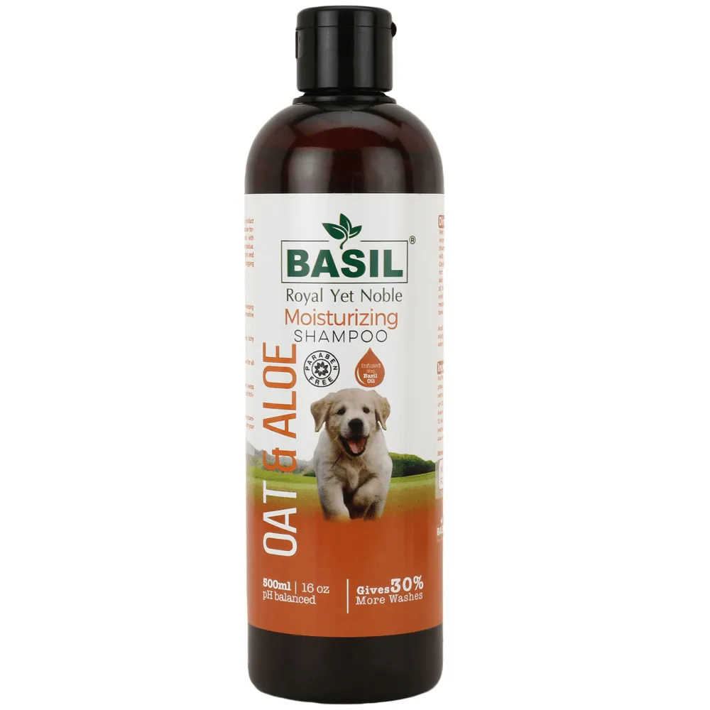 Basil Oat & Aloe Moisturising Shampoo for Dogs and Cats