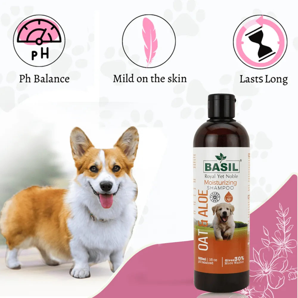 Basil Oat & Aloe Moisturising Shampoo for Dogs and Cats