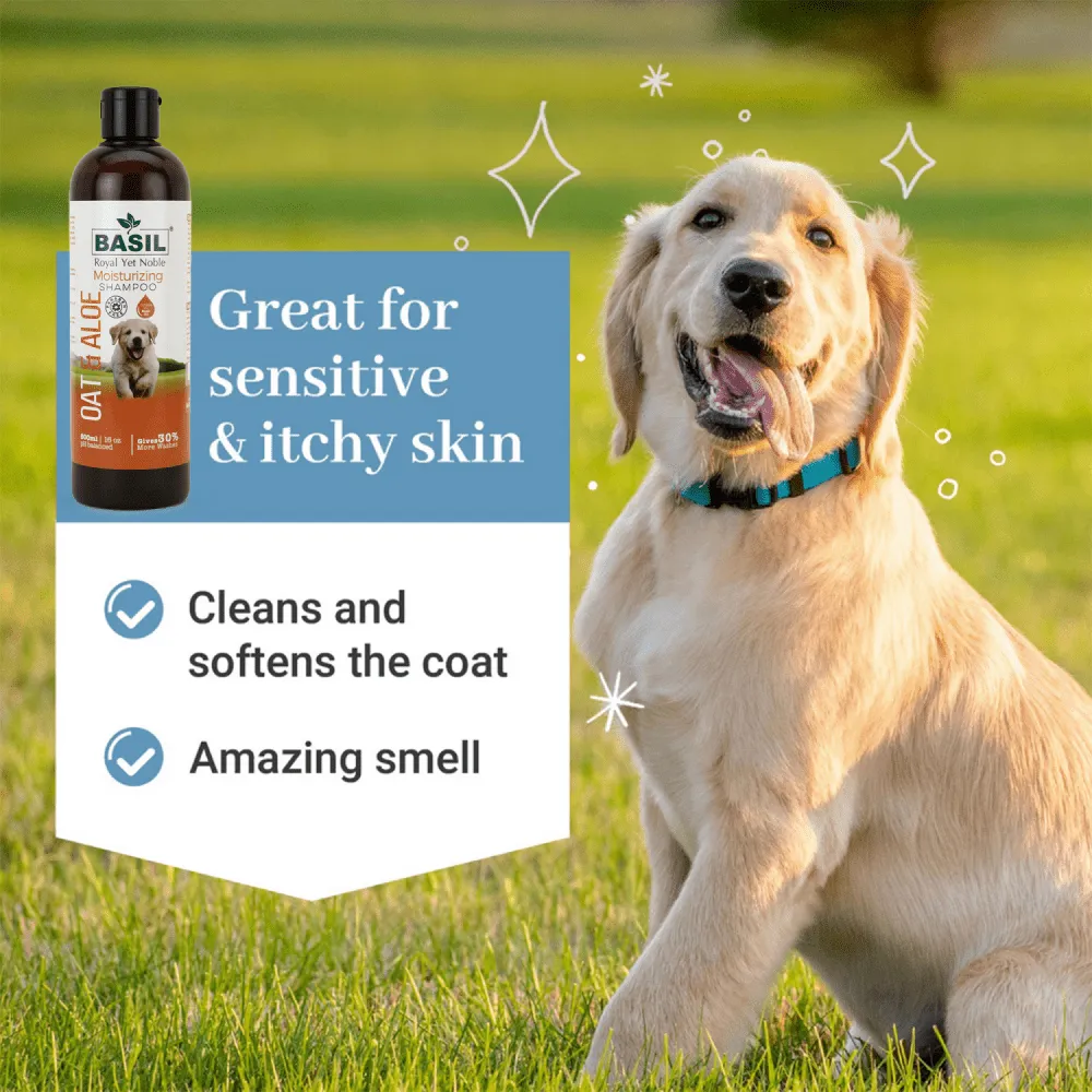 Basil Oat & Aloe Moisturising Shampoo for Dogs and Cats