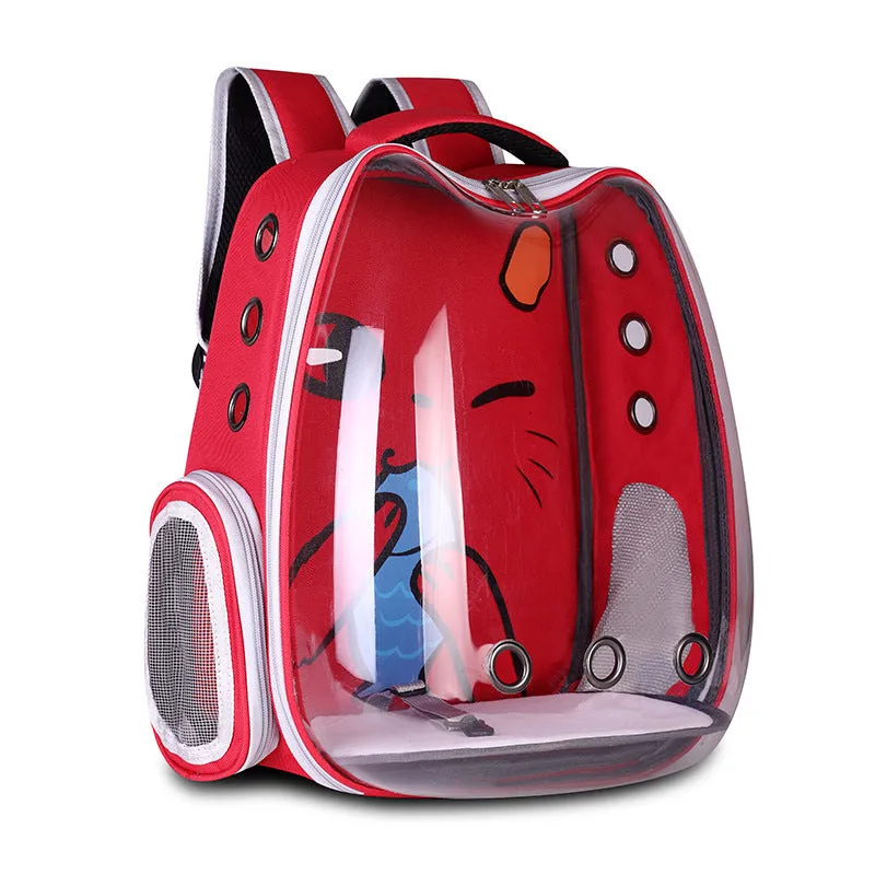 Breathable Pet Carrier Backpack | Space Capsule Cat & Dog Travel Bag | Airline-Approved Hard Shell Pet Backpack for Small Pets