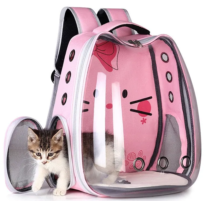 Breathable Pet Carrier Backpack | Space Capsule Cat & Dog Travel Bag | Airline-Approved Hard Shell Pet Backpack for Small Pets