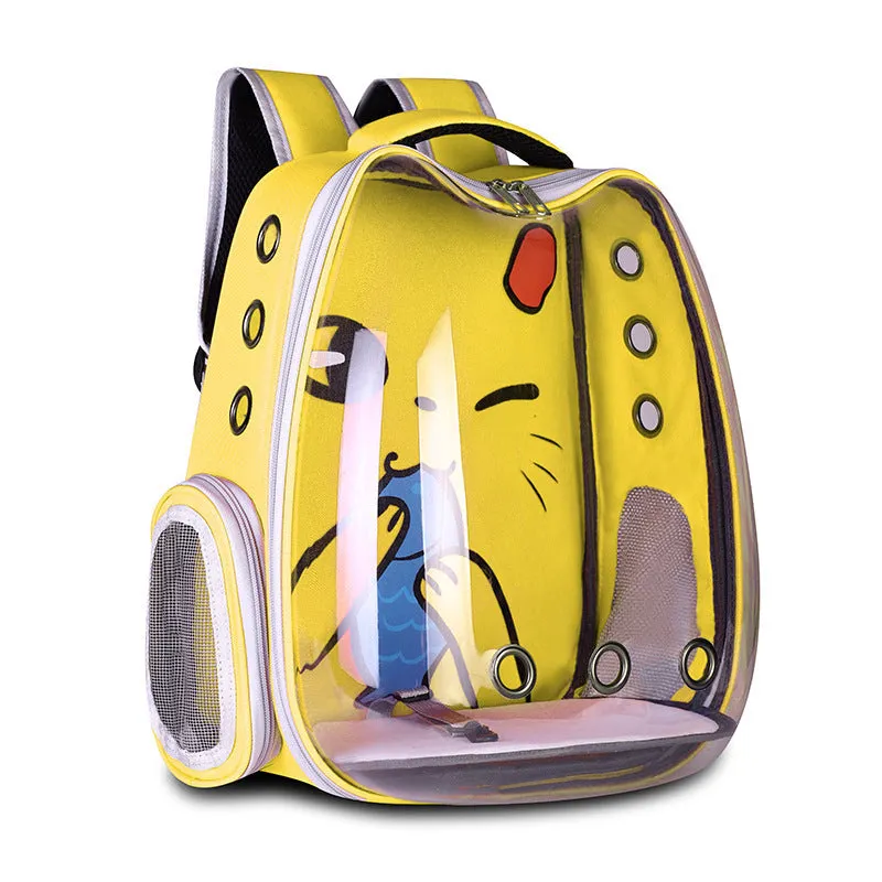 Breathable Pet Carrier Backpack | Space Capsule Cat & Dog Travel Bag | Airline-Approved Hard Shell Pet Backpack for Small Pets
