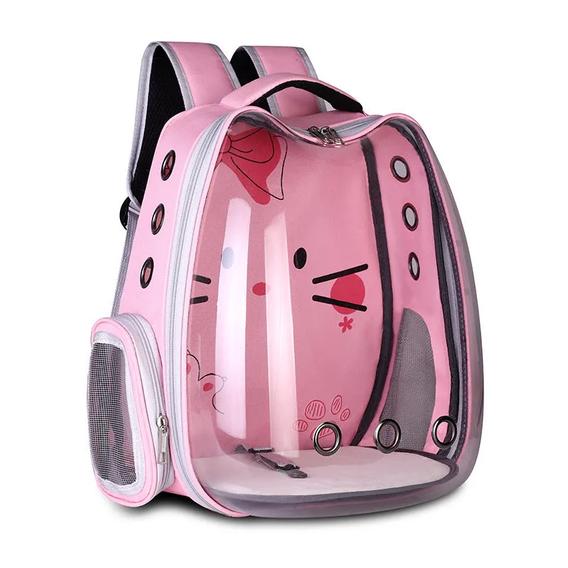 Breathable Pet Carrier Backpack | Space Capsule Cat & Dog Travel Bag | Airline-Approved Hard Shell Pet Backpack for Small Pets