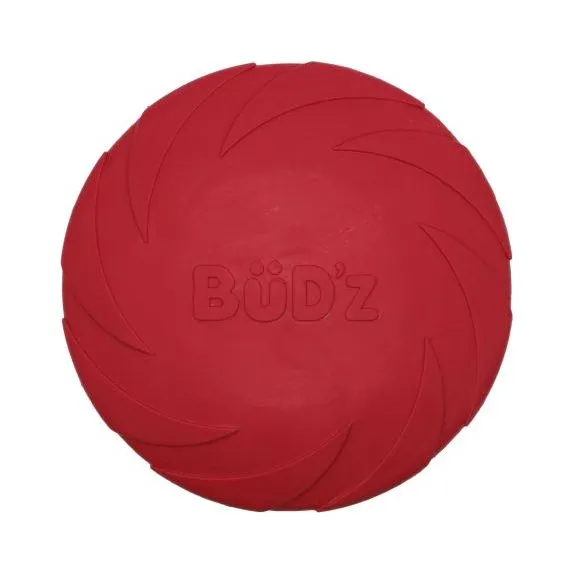 Bud-Z Rubber Dog Toy Frisbee Red