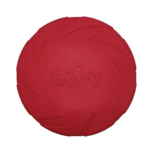 Bud-Z Rubber Dog Toy Frisbee Red