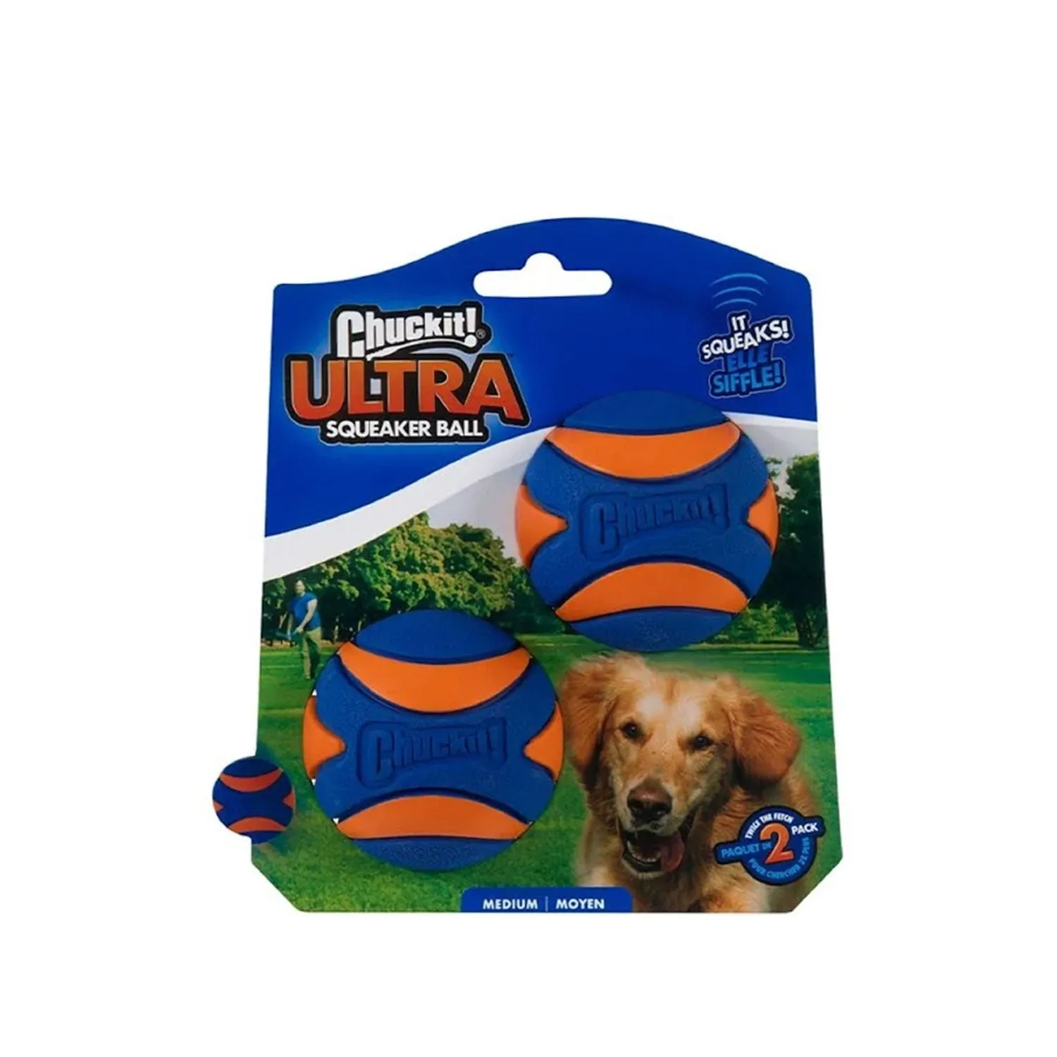 Chuckit! Rubber Ultra Squeaker Balls - 2 pack