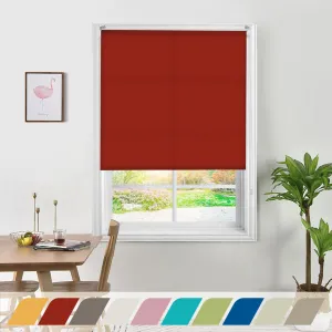 Deco Window Semi Blackout Roller Blinds for Windows (60" W X 84" L, Grey) Roll-Up Shades Light Filtering Sun UV Protection Polyester Curtains for Home & Office