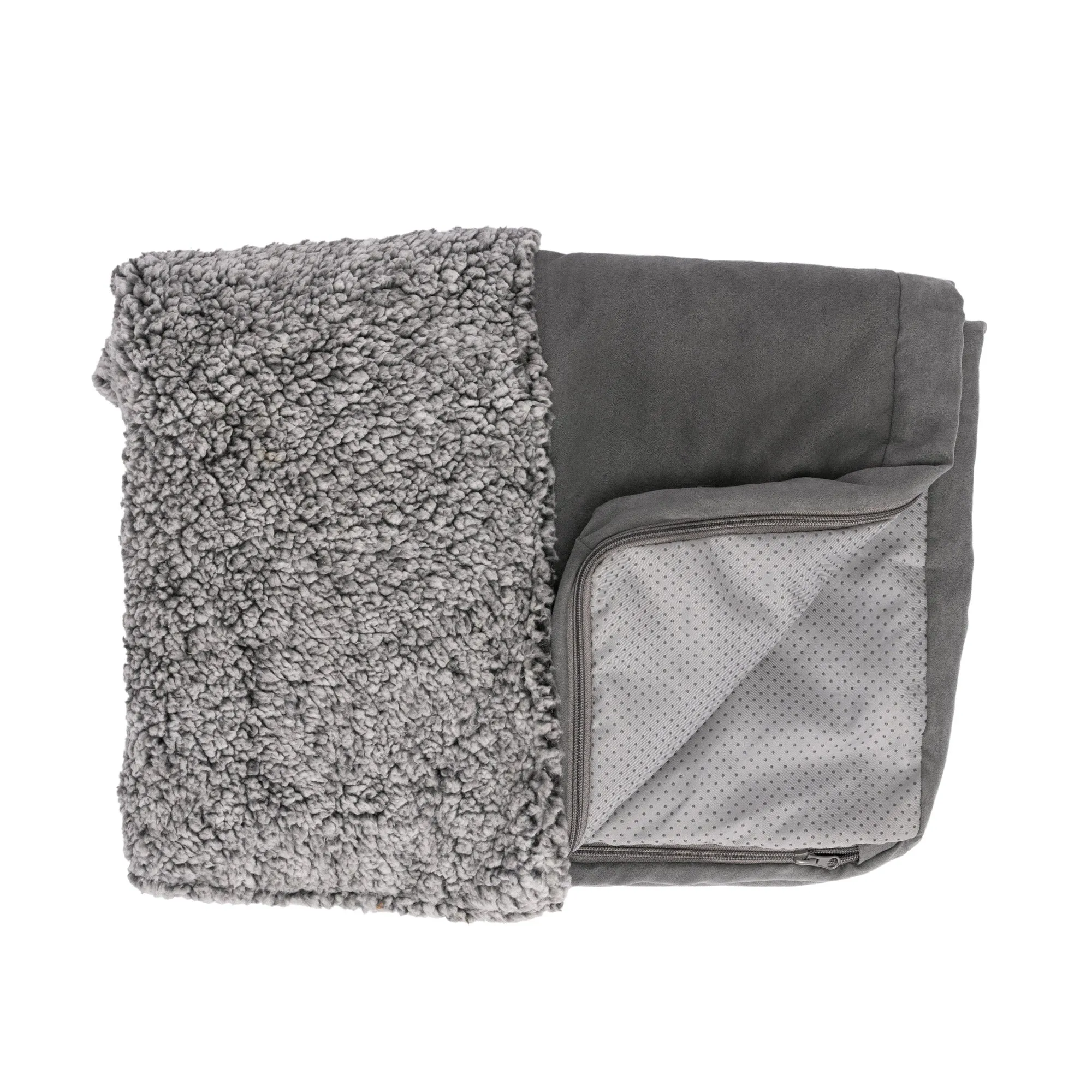 Deluxe Mattress Dog Bed - Berber & Suede Blanket Top - Cover