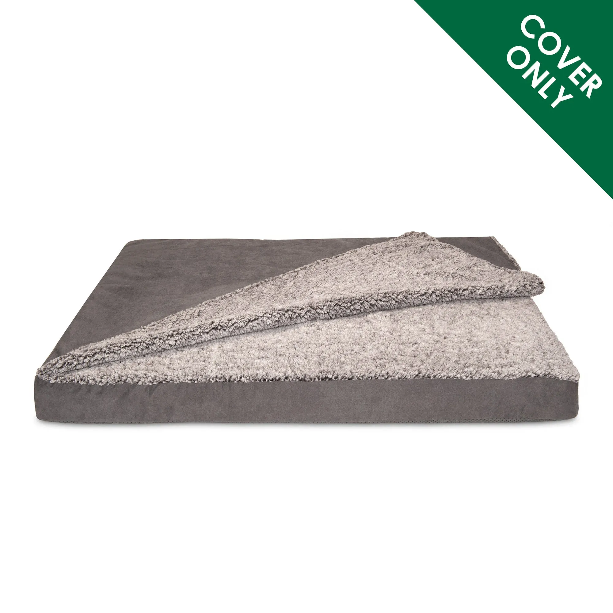 Deluxe Mattress Dog Bed - Berber & Suede Blanket Top - Cover