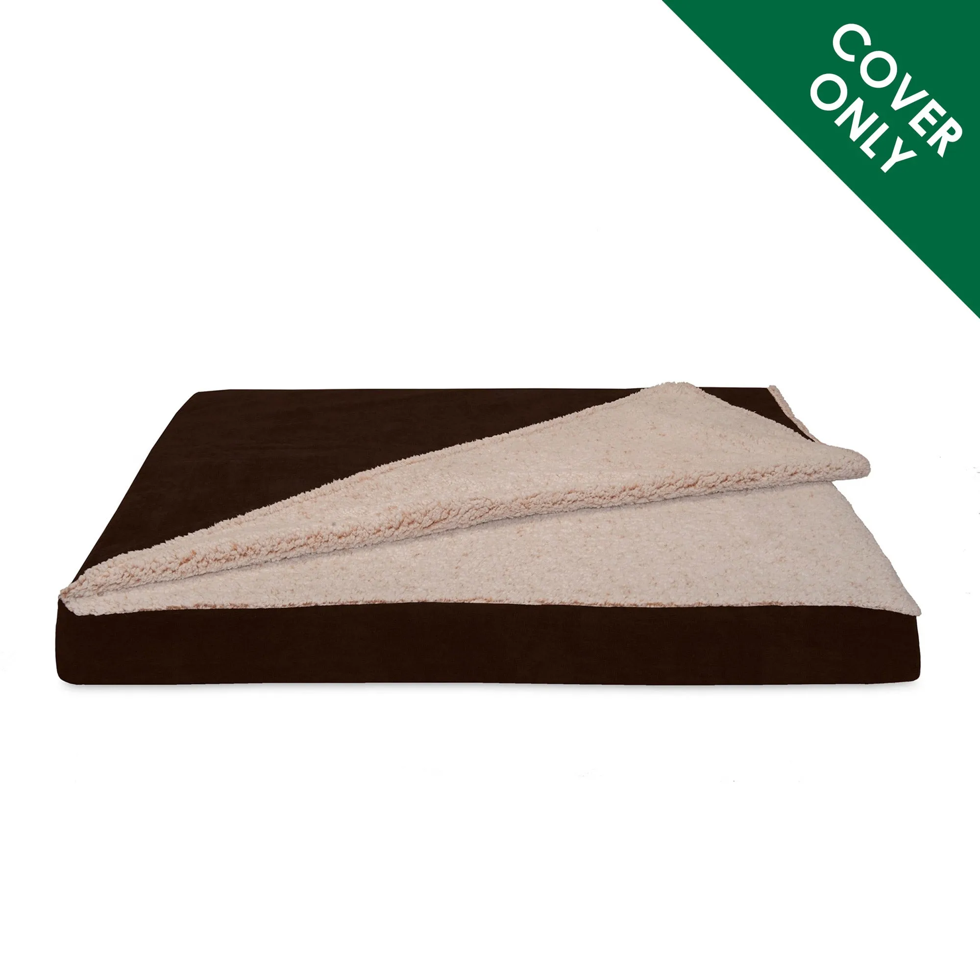 Deluxe Mattress Dog Bed - Berber & Suede Blanket Top - Cover