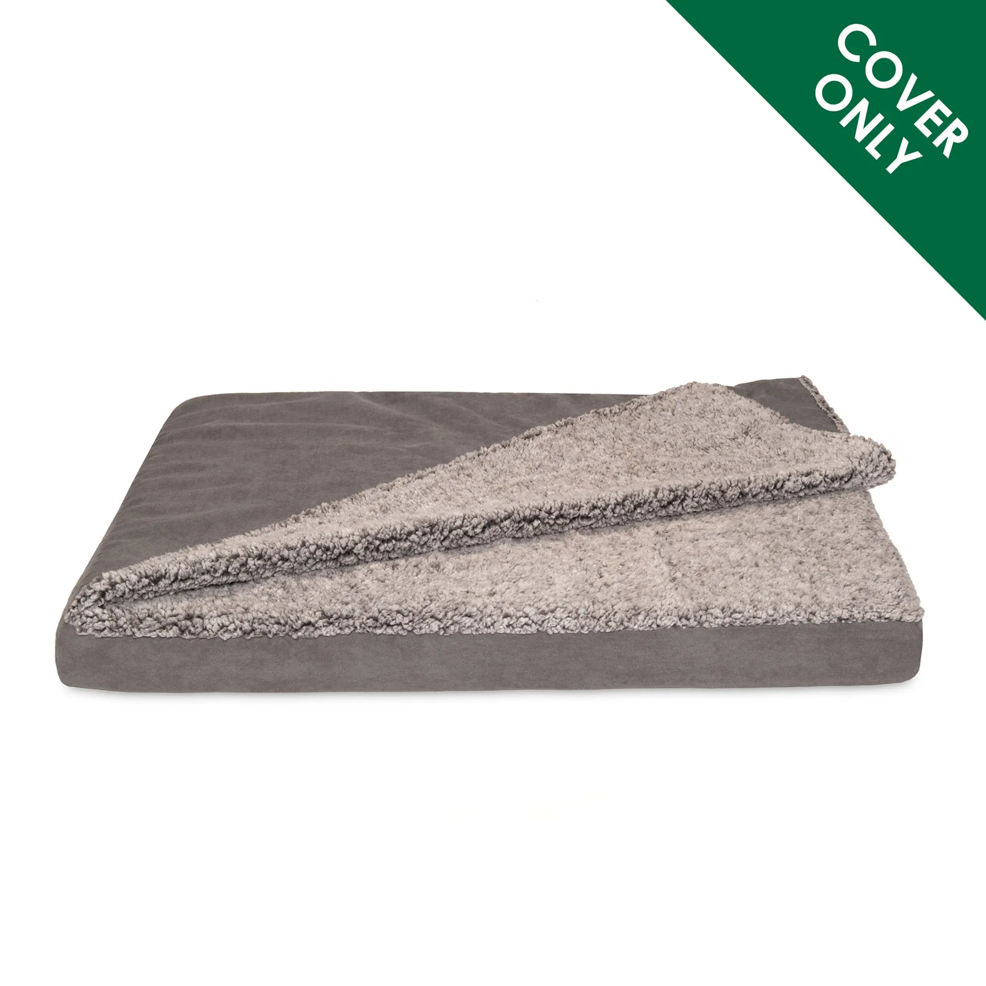Deluxe Mattress Dog Bed - Berber & Suede Blanket Top - Cover