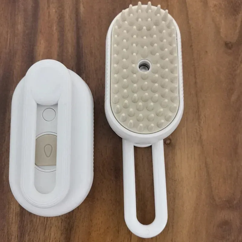 Easy To Use, 3-in-1 Pet Steam Brush for Cats and Dogs – Grooming, Hair Removal, and Massage Tool