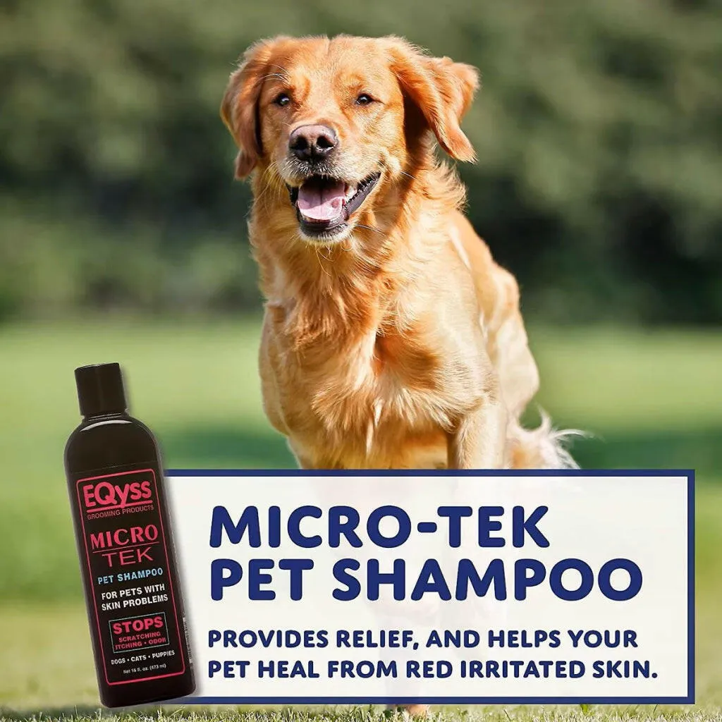 EQyss Grooming Products Micro-Tek Dog, Cats & Puppies Shampoo (16 oz)