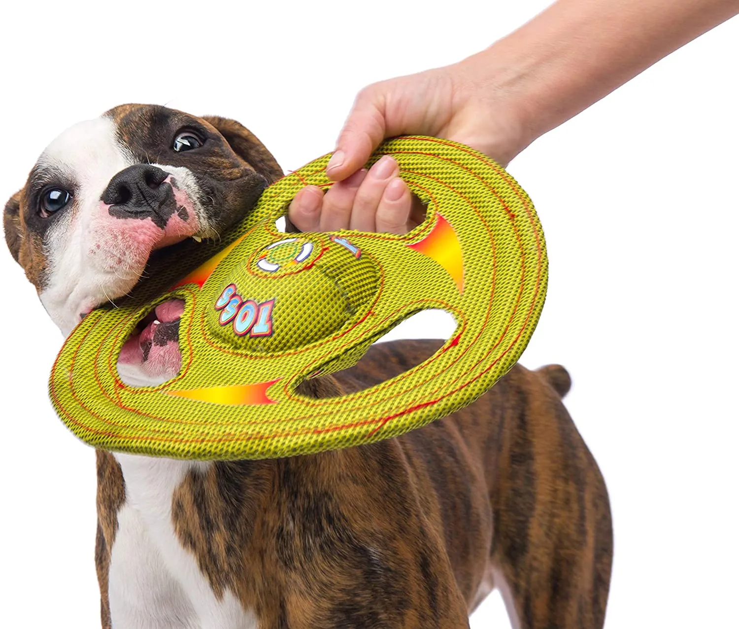 Hartz Tuff Stuff Toss Around Plush Frisbee Flyer Dog Toy - Medium/Large