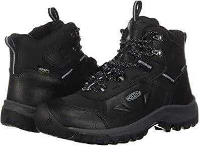 Keen Women's Basin Ridge Mid Polar Waterproof Boots- Black/ Blue Fog