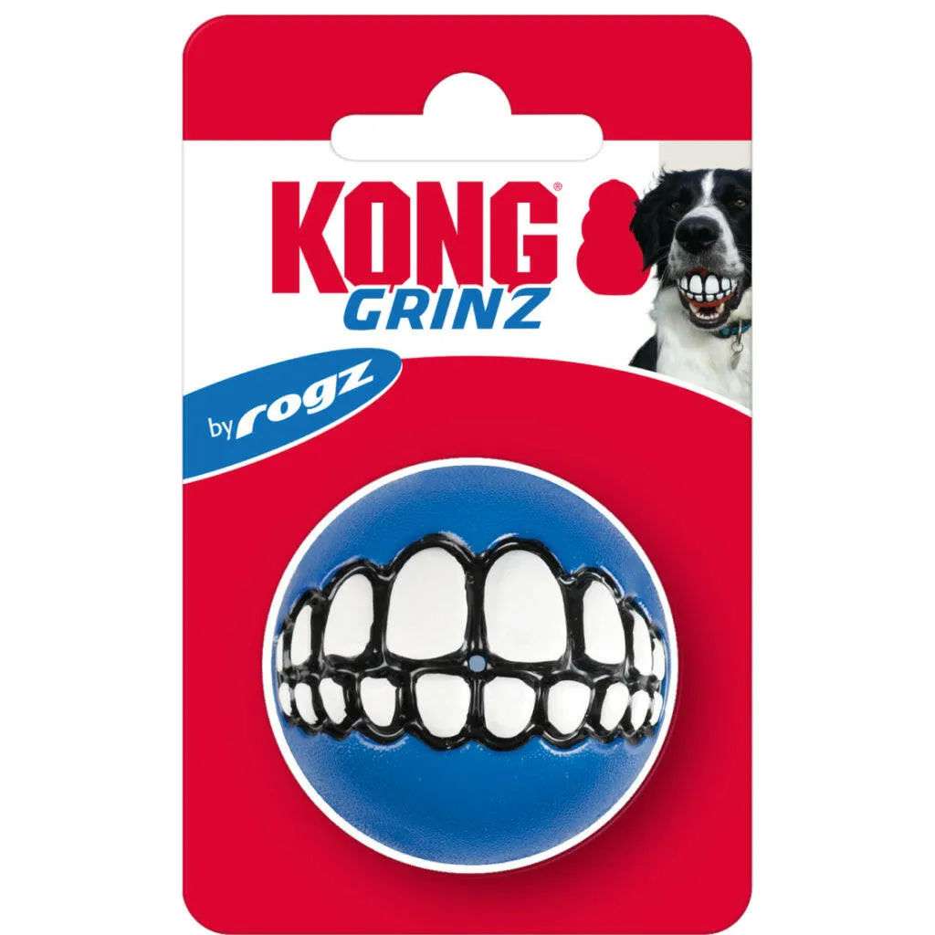 Kong Grinz by Rogz Ball Toy For Dogs (color varies)
