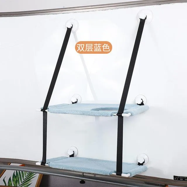 Mesh Pet Cat Hammock Window Bed
