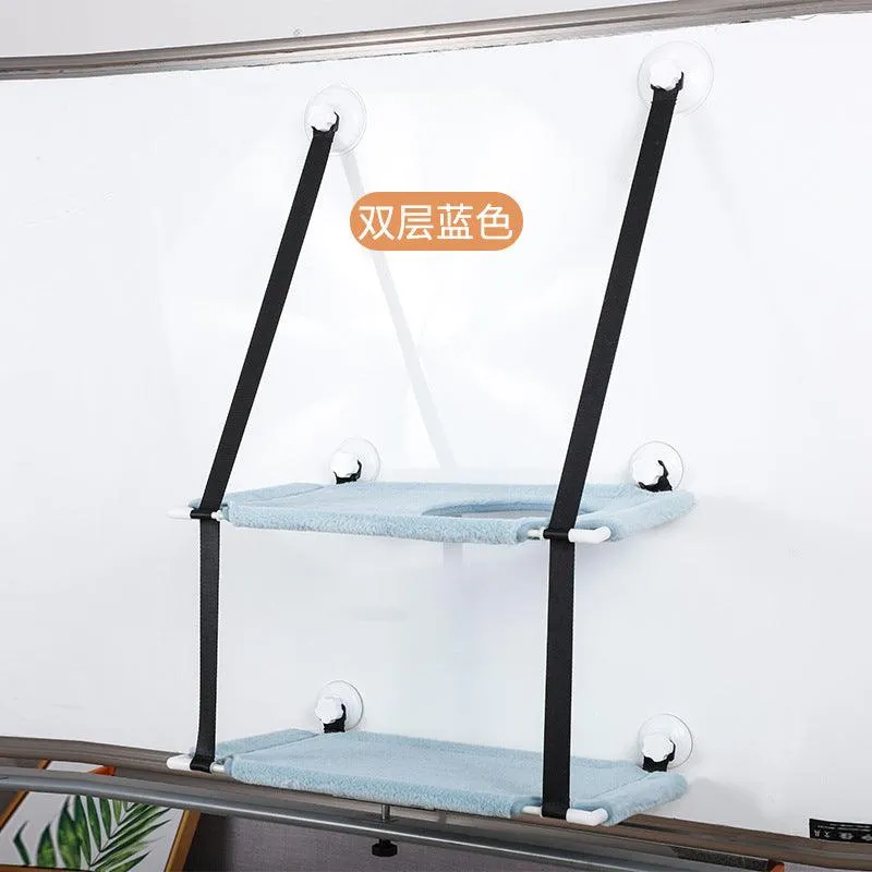 Mesh Pet Cat Hammock Window Bed