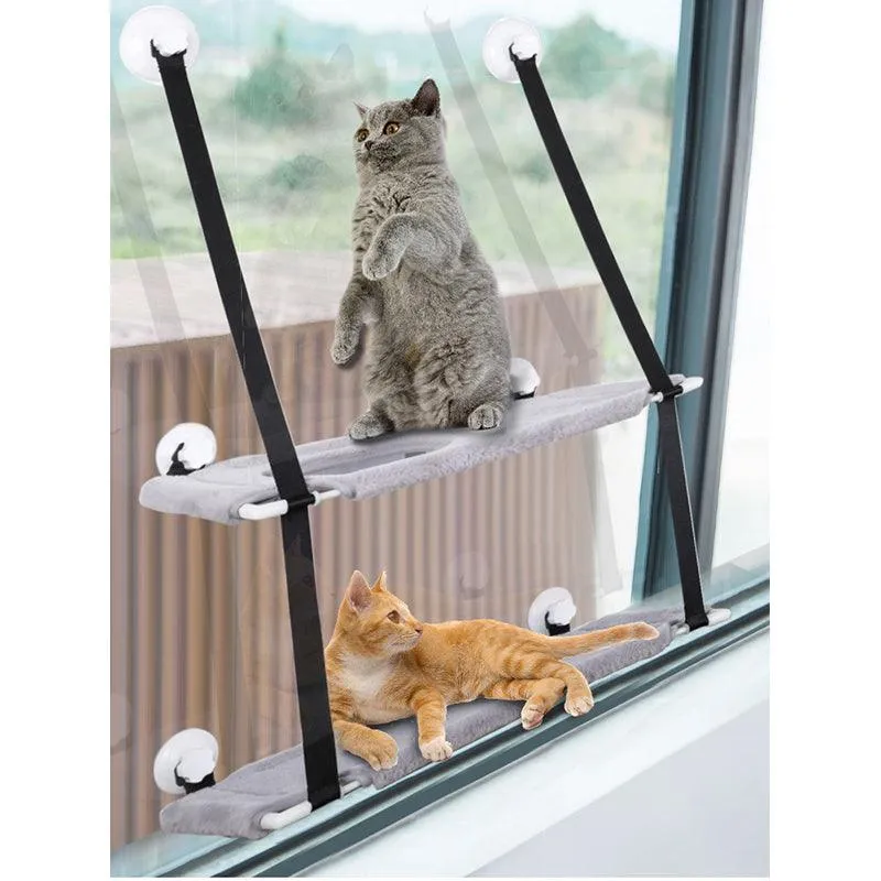 Mesh Pet Cat Hammock Window Bed