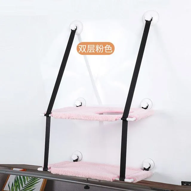 Mesh Pet Cat Hammock Window Bed