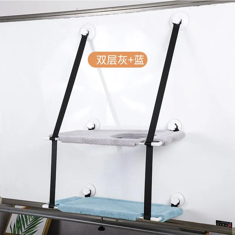 Mesh Pet Cat Hammock Window Bed