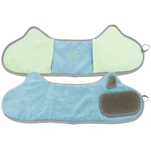 Microfiber Pet Grooming Towel and Brush Care