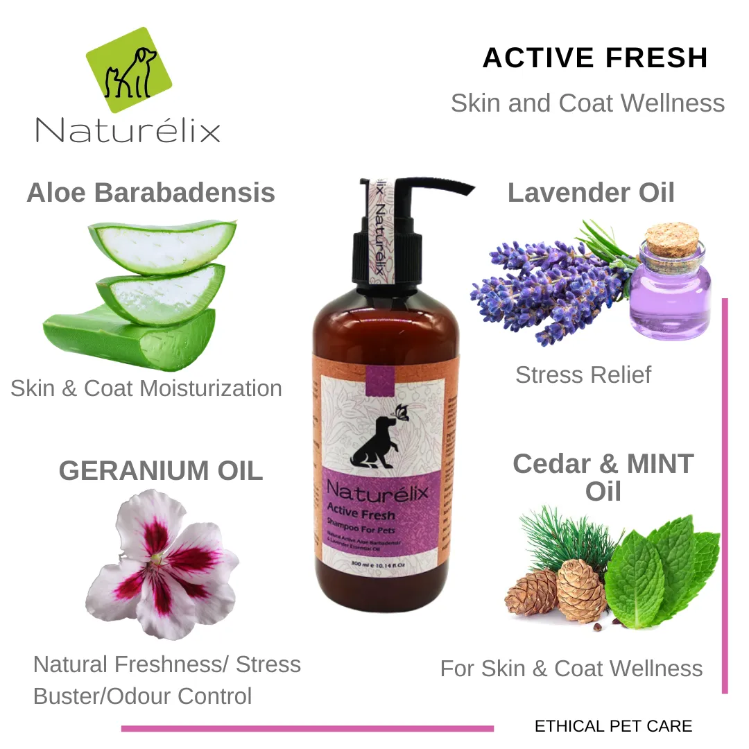 Naturelix Active Fresh Odour control Shampoo for Dogs