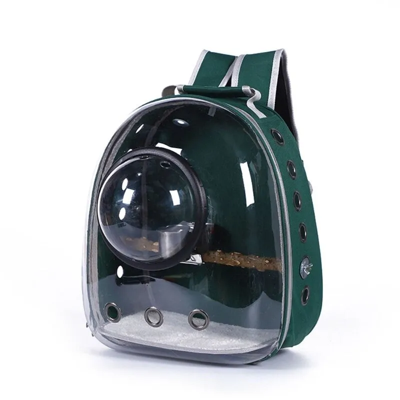 Parrot Backpack With Perch Feeder