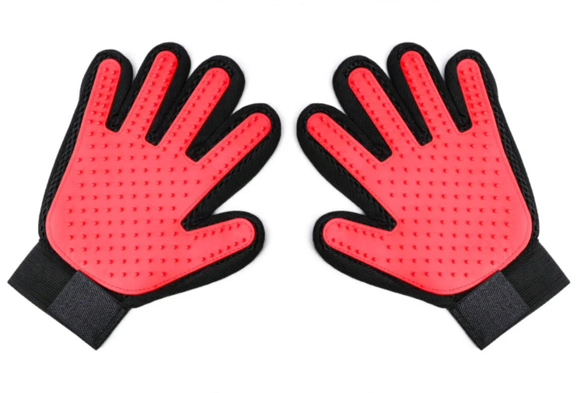 Pet Dog Hair Brush Comb Glove For Pet Cleaning Massage (1 pair)