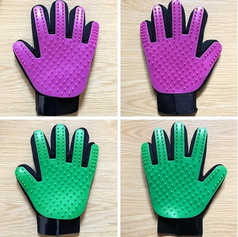Pet Dog Hair Brush Comb Glove For Pet Cleaning Massage (1 pair)