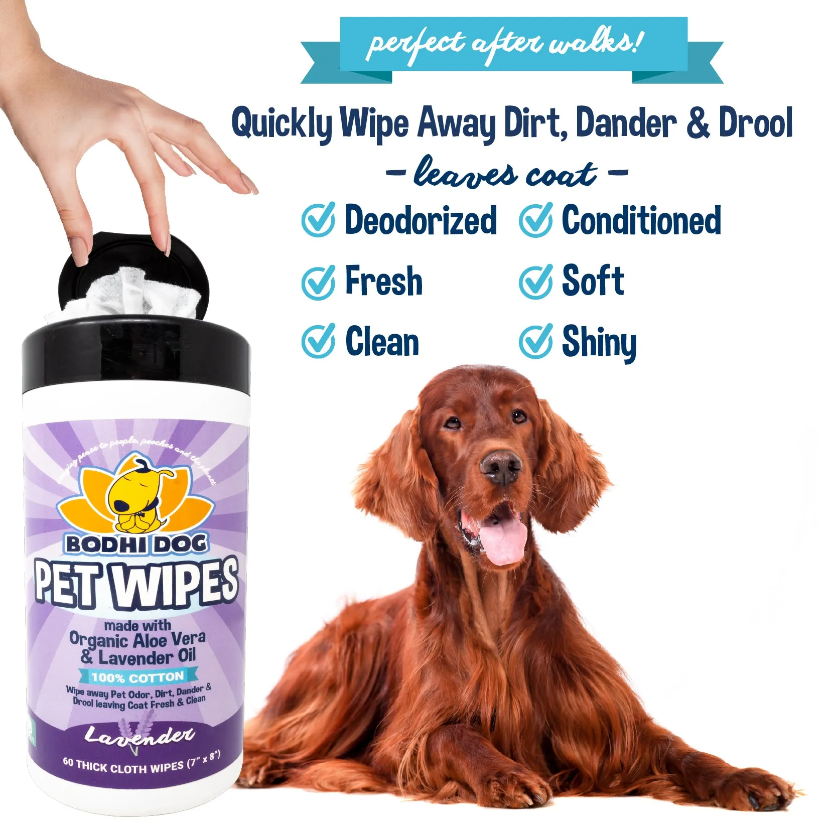 Pet Wipes - Lavender Scented (Case of 12)