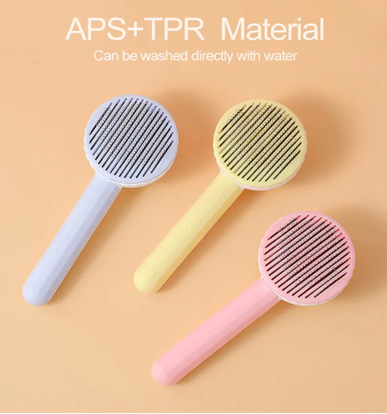 Self Cleaning Cat Brush - Pet Grooming Tool - Cat Accessories
