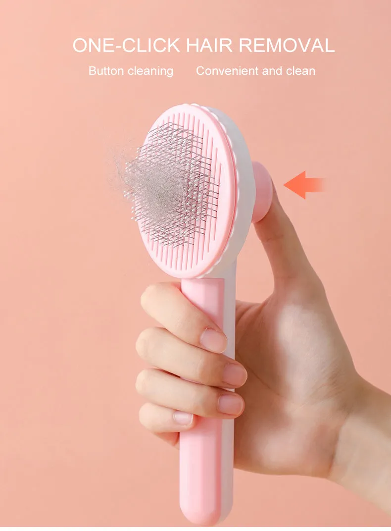 Self Cleaning Cat Brush - Pet Grooming Tool - Cat Accessories