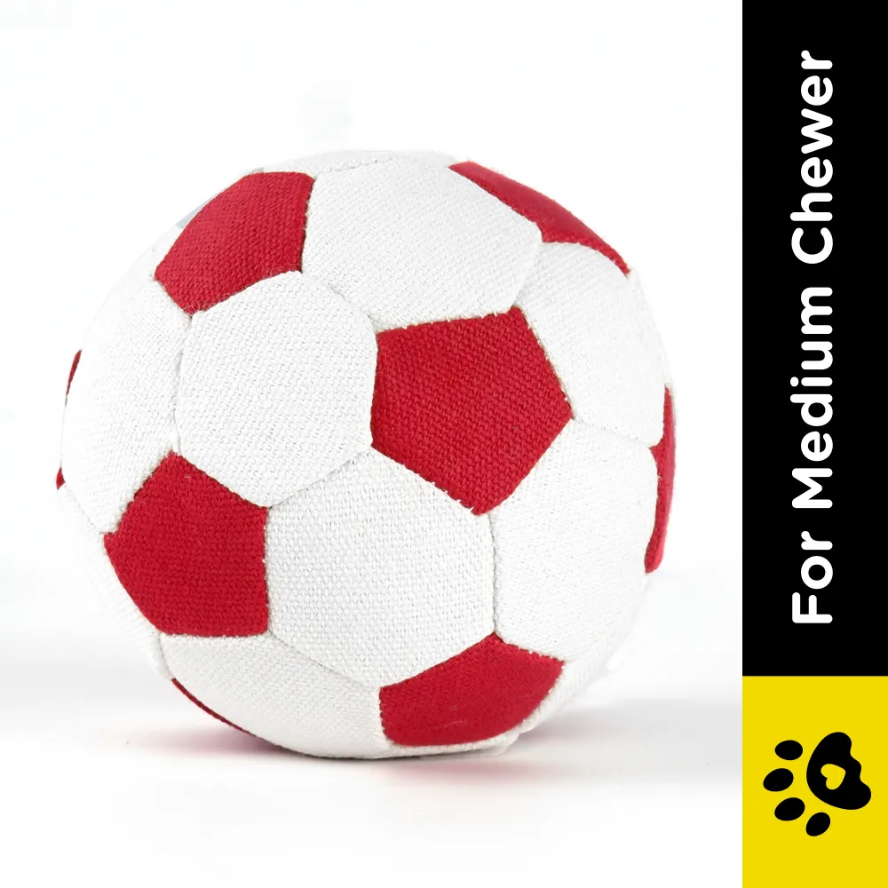Trixie Soft Soccer Soundless Ball Toy for Dogs (Red)