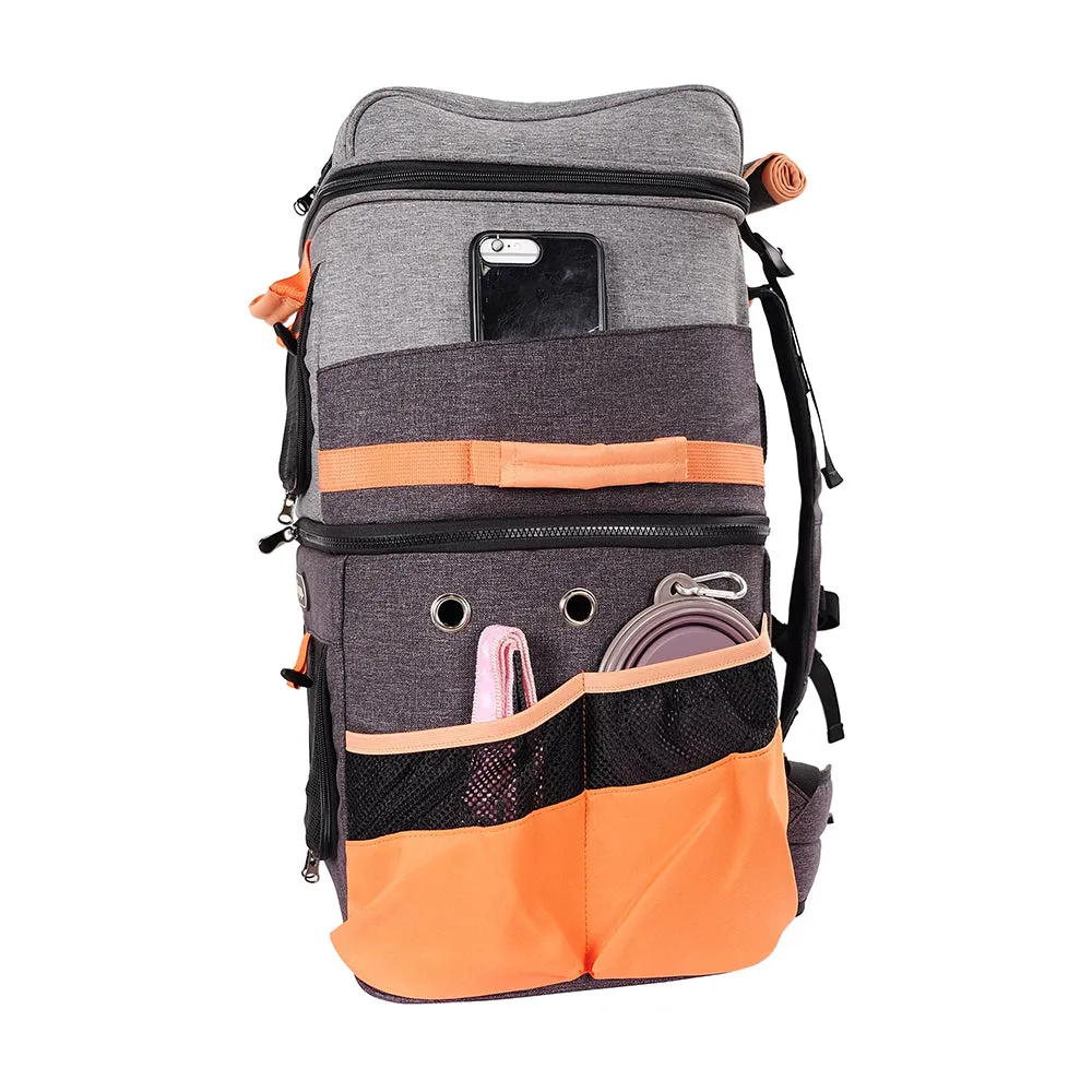 TWO-TIER HANDSFREE PET BACKPACK CARRIER