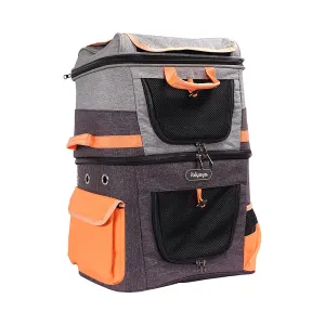TWO-TIER HANDSFREE PET BACKPACK CARRIER