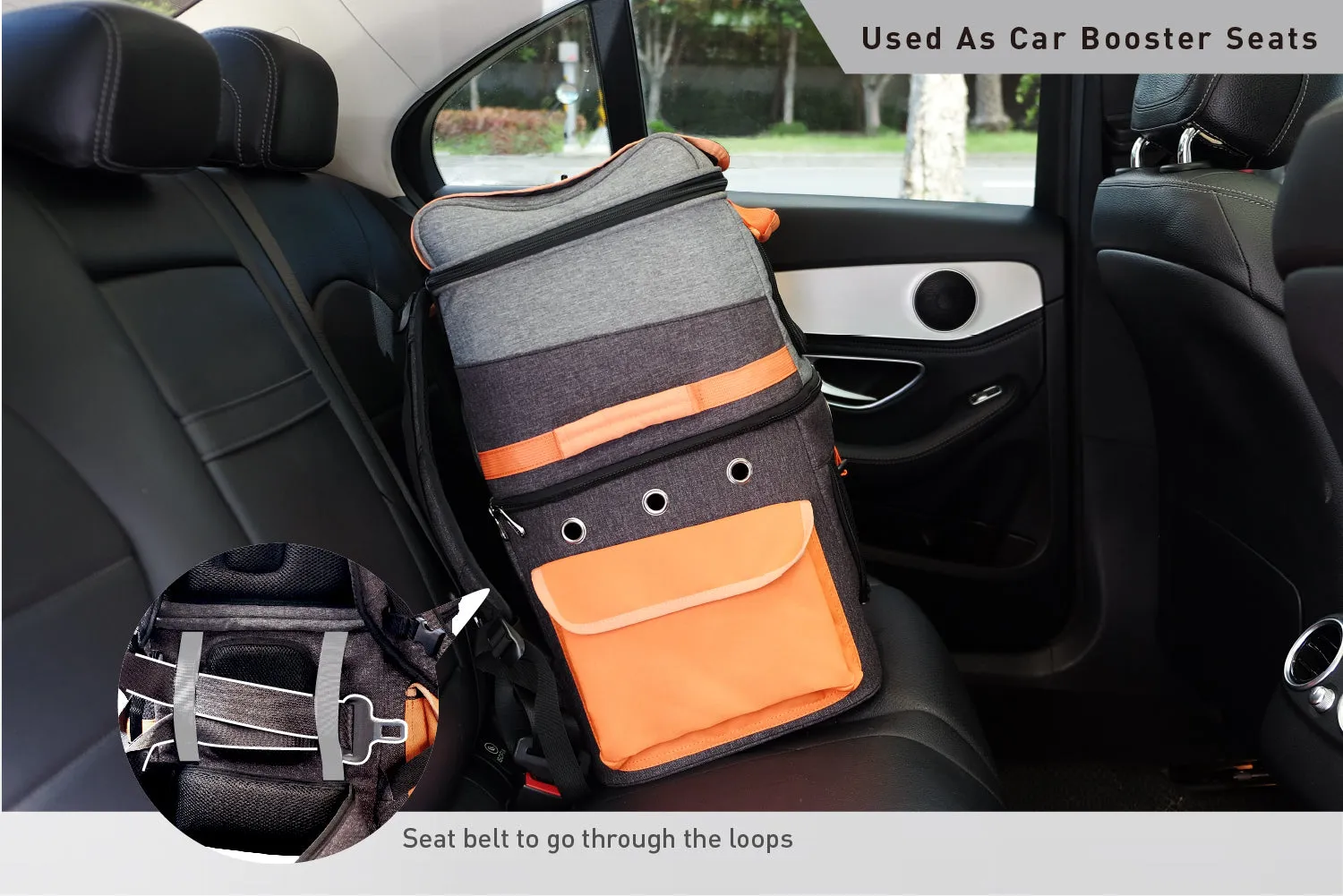 TWO-TIER HANDSFREE PET BACKPACK CARRIER