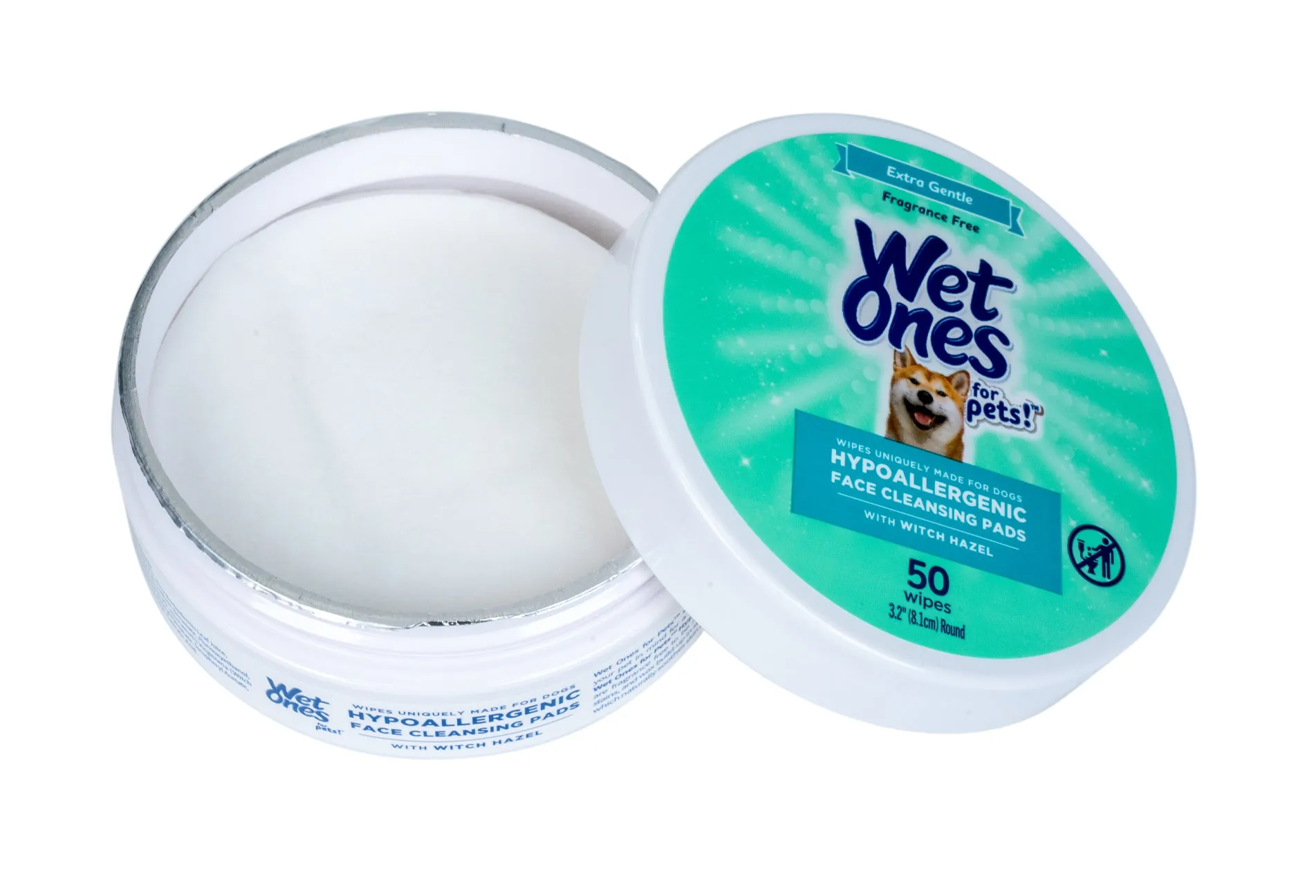 Wet Ones - Face Cleaning Pads - Fragrance Free - 3.2" Round
