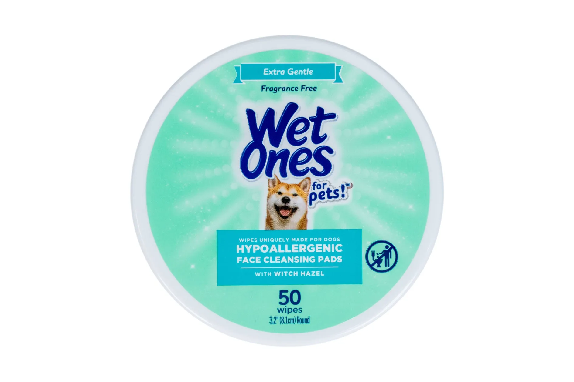 Wet Ones - Face Cleaning Pads - Fragrance Free - 3.2" Round