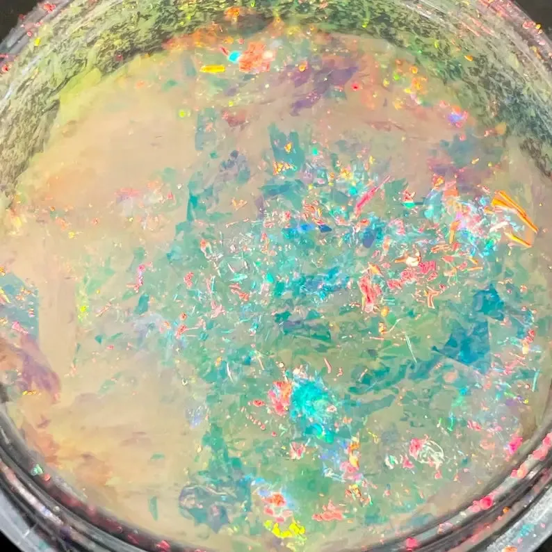 Yeknu 1Jar Aurora Chameleon Snowflake Ultra-Thin Iridescent Nail Sequins Holographic Opal EyeShadow Ice Glitter Nail Chameleon Flakes
