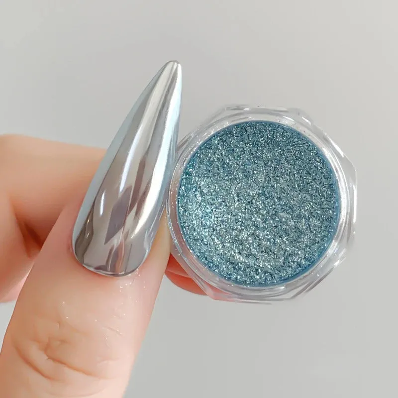 Yeknu 1Jar Aurora Chameleon Snowflake Ultra-Thin Iridescent Nail Sequins Holographic Opal EyeShadow Ice Glitter Nail Chameleon Flakes