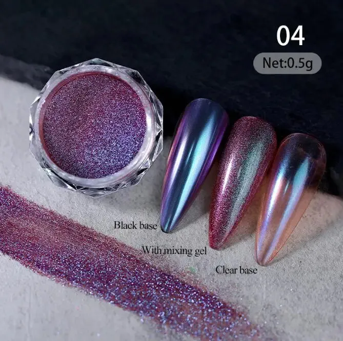 Yeknu 1Jar Aurora Chameleon Snowflake Ultra-Thin Iridescent Nail Sequins Holographic Opal EyeShadow Ice Glitter Nail Chameleon Flakes