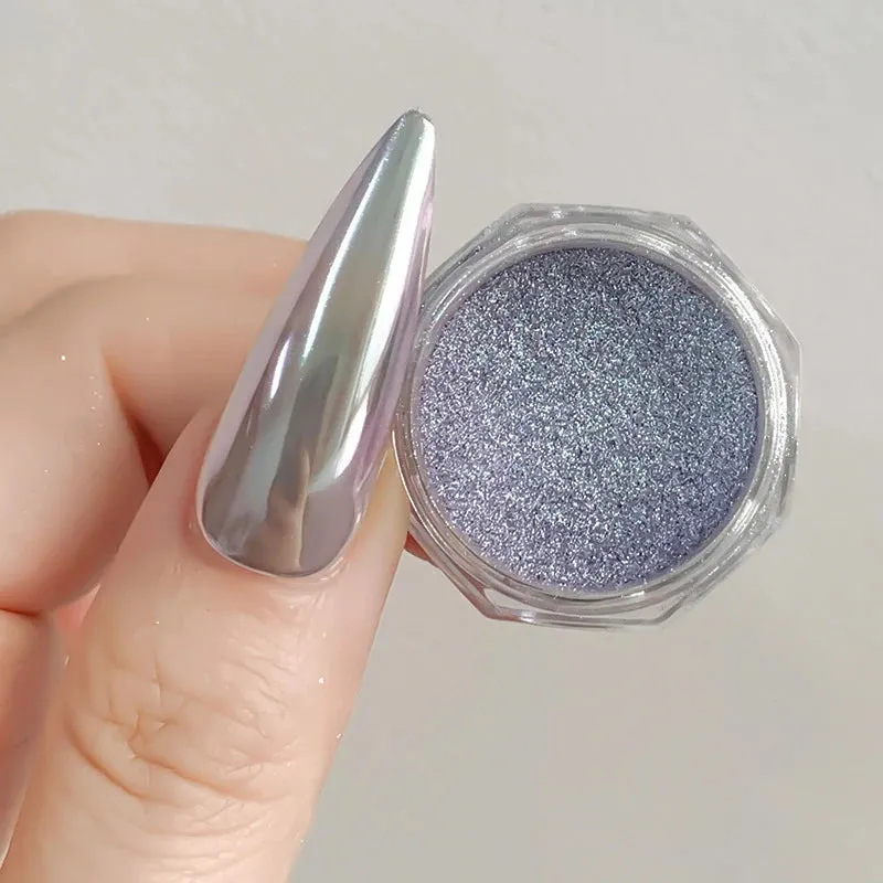 Yeknu 1Jar Aurora Chameleon Snowflake Ultra-Thin Iridescent Nail Sequins Holographic Opal EyeShadow Ice Glitter Nail Chameleon Flakes