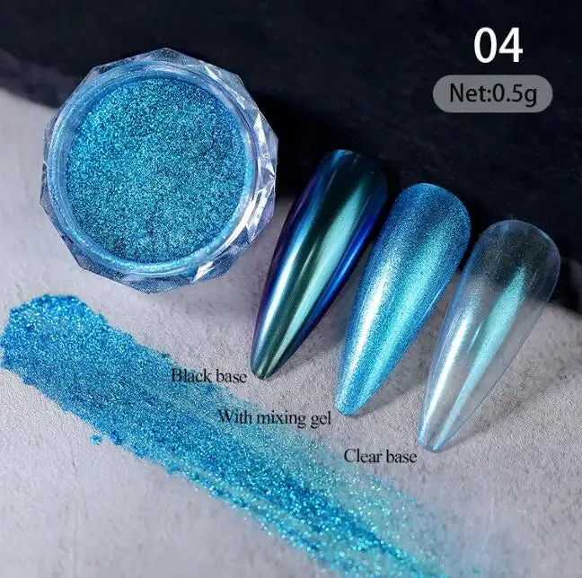 Yeknu 1Jar Aurora Chameleon Snowflake Ultra-Thin Iridescent Nail Sequins Holographic Opal EyeShadow Ice Glitter Nail Chameleon Flakes